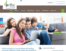 Tablet Screenshot of prithvihousing.com